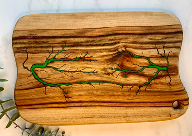 #GLB11 Lightning Burning Resin Camphor Laurel Charcuterie Board