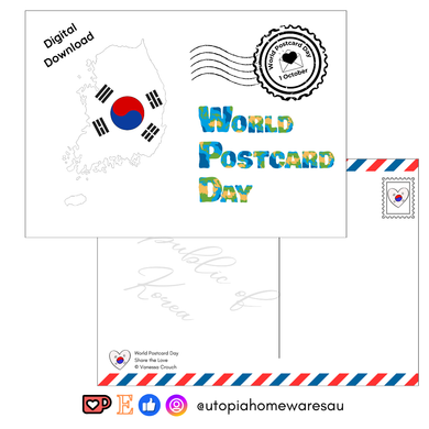 Republic of Korea - World Postcard Day - Digital Download