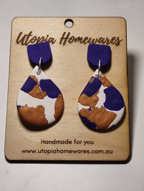 Teardrops -  Polymer Clay Earrings