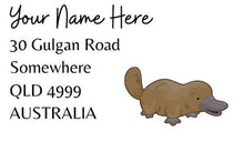 Load image into Gallery viewer, Custom Aussie Animal Address label stickers | 40mm x 25mm | 32 sticker sheet | Address Stickers | Return Address Labels |