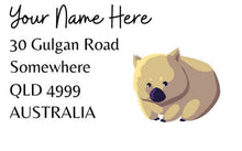 Load image into Gallery viewer, Custom Aussie Animal Address label stickers | 40mm x 25mm | 32 sticker sheet | Address Stickers | Return Address Labels |