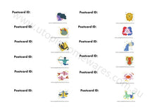 Load image into Gallery viewer, Postcrossing ID stickers with Zodiac themes